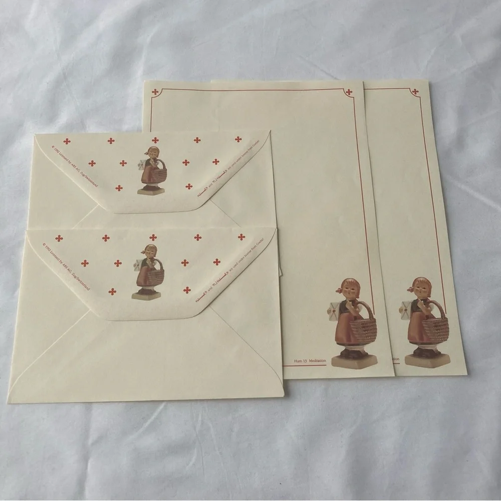 Vintage Stationery Paper Envelope Ephemera MJ Hummel Lot Junk Journal Scrapbook